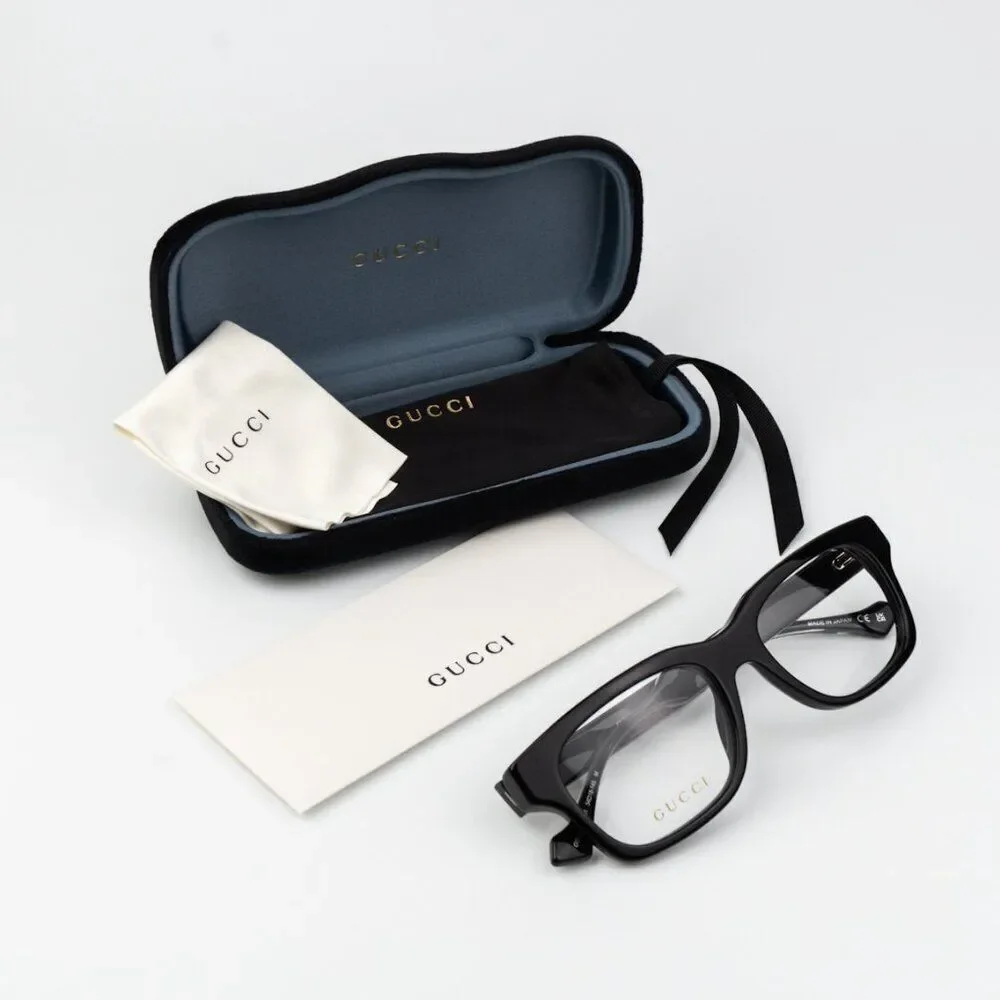 Gucci Women Eyeglasses Black Square GG1731O 001 BRAND NEW